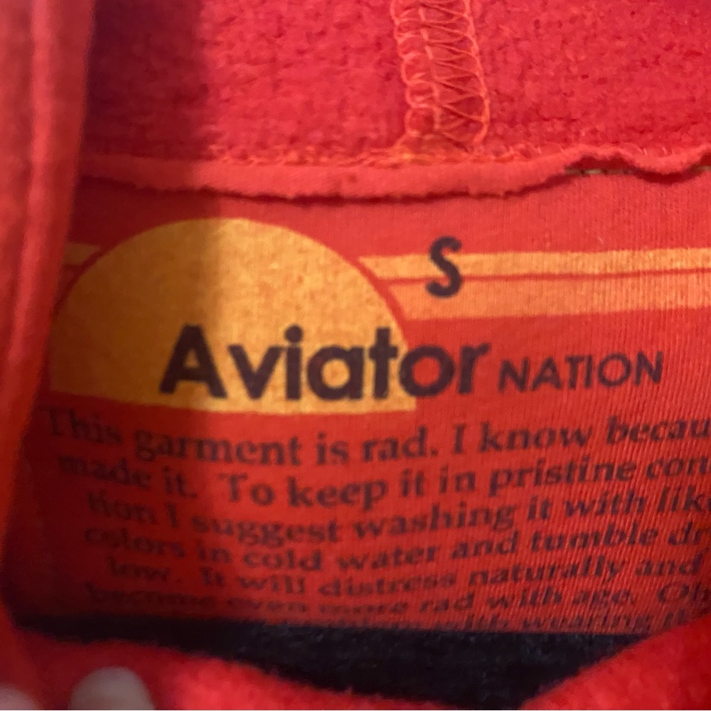 Aviator Nation Red Ninja Hoodie Sweatshirt Sz Small - Picture 3 of 6